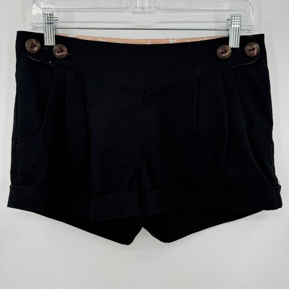 TROVATA Black Pleated Short Shorts Size 4 - Picture 1 of 5